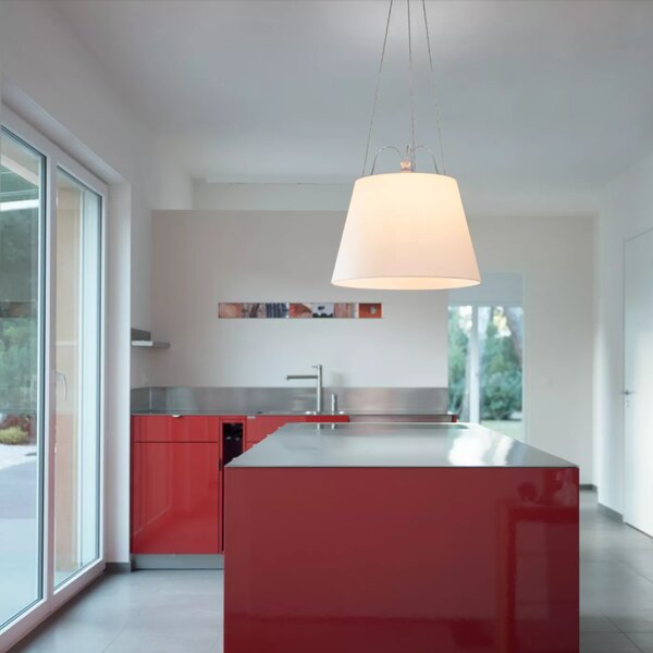 Artemide 2TOL Tolomeo Mega sospensione 42, designové závěsné svítidlo, 1x21W E27, stínítka z pergamenu průměr 42cm