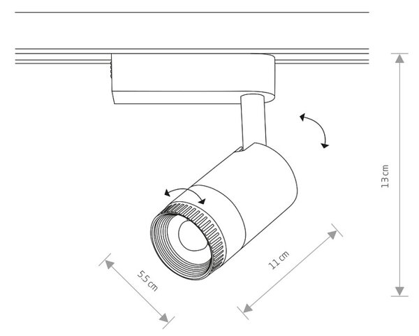 LED svítidlo do lišty Nowodvorski 7625 PROFILE ZOOM LED 9 W 3000K černá