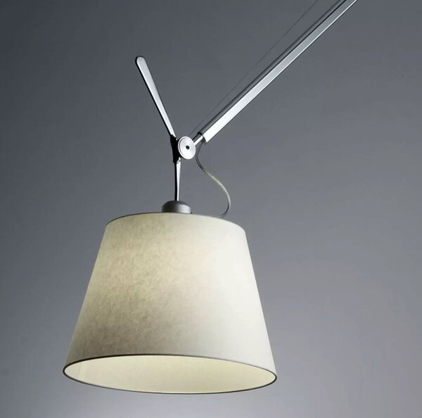 Artemide 1TOL Tolomeo Mega Terra 42, designová stojací lampa s vypínačem pro 1x21W LED E27, pergamenové stínítko, max 334cm