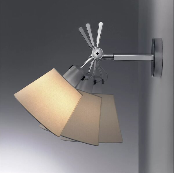 Artemide 23TOL Tolomeo parete diffusore 32, nástěnné designové svítidlo s vypínačem a pergamenovým stínítkem, 1x150W, prům. 32cm