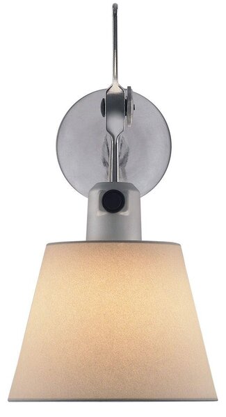 Artemide 22TOL Tolomeo parete diffusore 18, nástěnné designové svítidlo s vypínačem a pergamenovým stínítkem, 1x42W, prům. 18cm