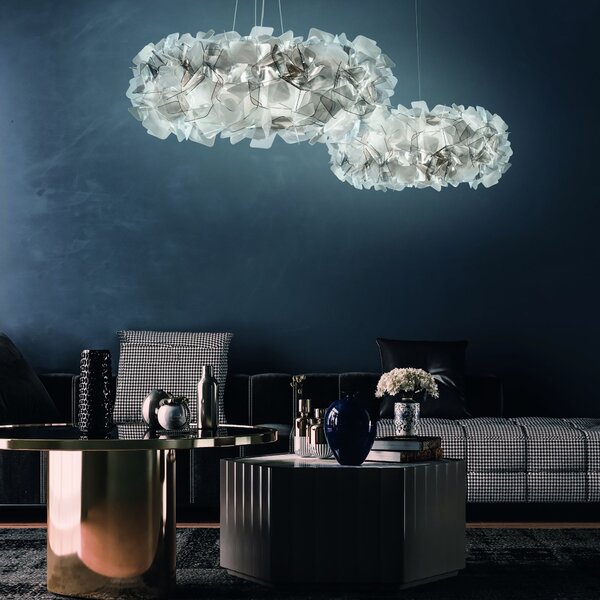 Slamp Clizia Fumé large, závěsné designové svítidlo, 4x12W E27, prům. 78cm