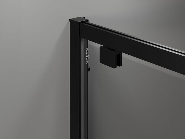 Mexen Exo dvojité sprchové dveře výkyvné 70 cm, transparentní, černé - 8182-070-000-70-00