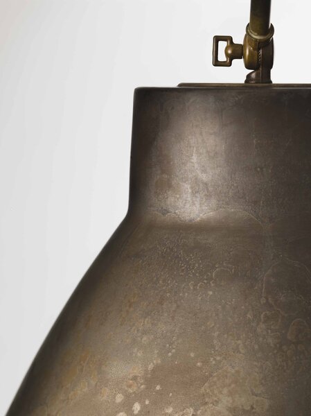 Il Fanale 269.05.OF Loft, industriální nástěnné svítidlo z mosazi a železa, 1x46W E27, prům. 22cm