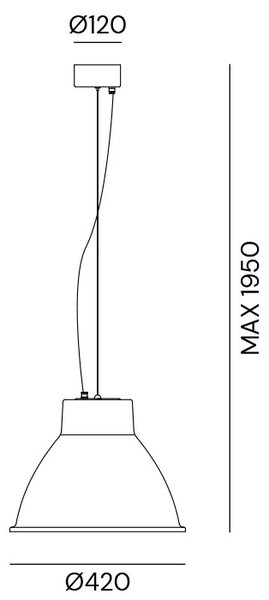 Il Fanale 269.13.FF Loft, industriální závěsné svítidlo ze železa, 1x15W E27, prům. 42cm