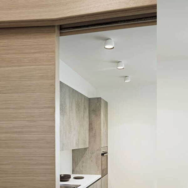 Flos F9550009 Wan C/W, designové svítidlo, 1x33W, bílá, černý + zelený kroužek, čiré sklo, prům.11,5cm