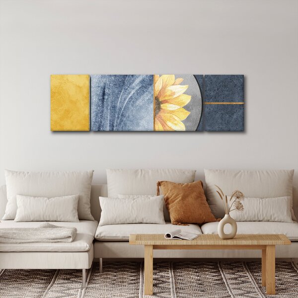 Obraz - Tvary a květ (170x50 cm)