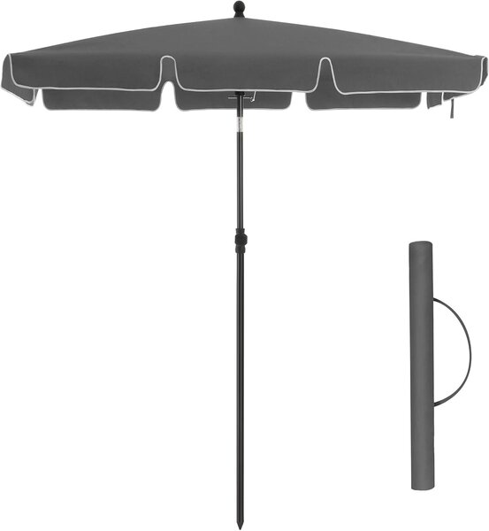 SONGMICS Slunečník obdélníkový 200 x 125 cm šedá