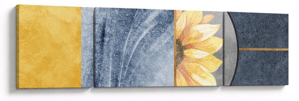Obraz - Tvary a květ (170x50 cm)