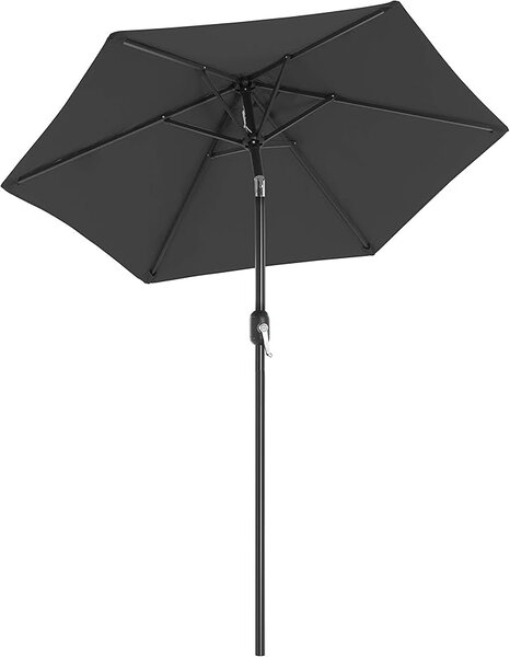 SONGMICS Plážový slunečník 200 cm šedá
