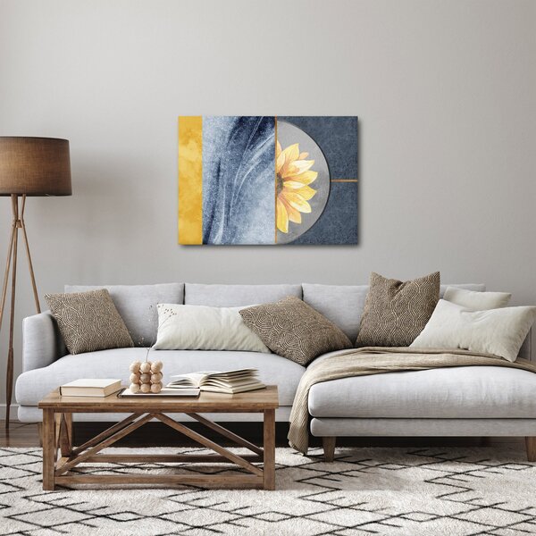 Obraz - Tvary a květ (70x50 cm)