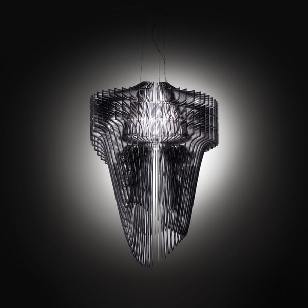 SLAMP ARISXL0BKF01T00E27EU Aria XL, černý světelný objekt od Zaha Hadid, 6x52+1x100W, délka 130cm