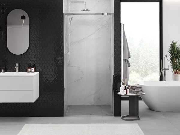 Mexen Exo posuvné sprchové dveře 95 cm, transparentní, chrom - 8151-095-000-01-00