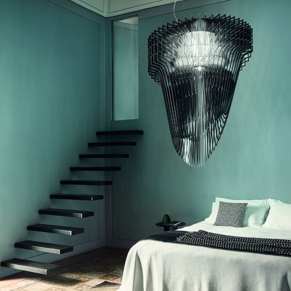 SLAMP ARISXL0BKF01T00E27EU Aria XL, černý světelný objekt od Zaha Hadid, 6x52+1x100W, délka 130cm