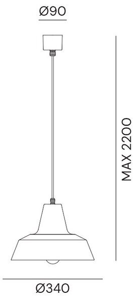 Il Fanale 268.10.FF Officina, závěsné industriální svítidlo, 1x15W E27, prům. 34cm