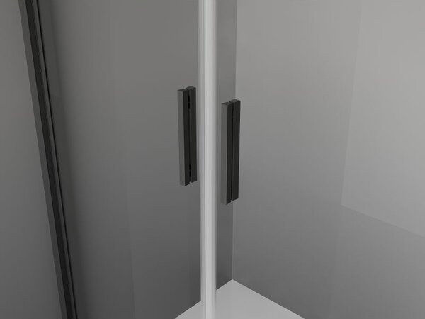 Mexen Exo dvojité sprchové dveře výkyvné 70 cm, transparentní, černé - 8182-070-000-70-00