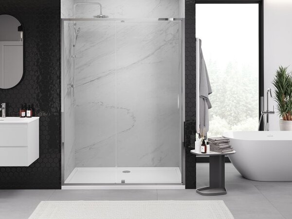 Mexen Exo sprchové dveře křídlové 160 cm, transparentní, chrom - 819-160-000-01-00