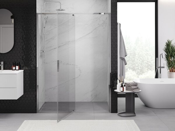 Mexen Exo sprchové dveře křídlové 160 cm, transparentní, chrom - 819-160-000-01-00