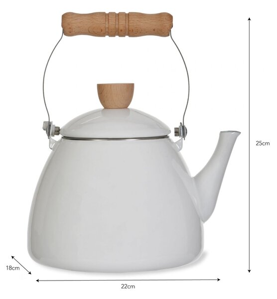 Smaltovaná konvice White 2 l