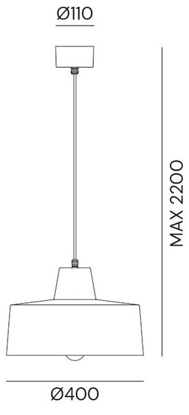 Il Fanale 268.06.FF Officina, závěsné industriální svítidlo, 1x15W E27, prům. 40cm