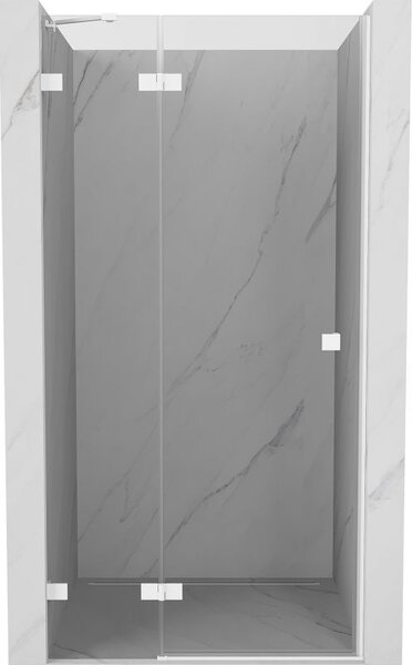 Mexen Lunar levé sprchové dveře 90 cm, transparentní, bílé - 834-090-000-20-00-L