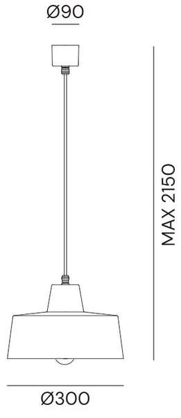 Il Fanale 268.05.FF Officina, závěsné industriální svítidlo, 1x15W E27, prům. 30cm