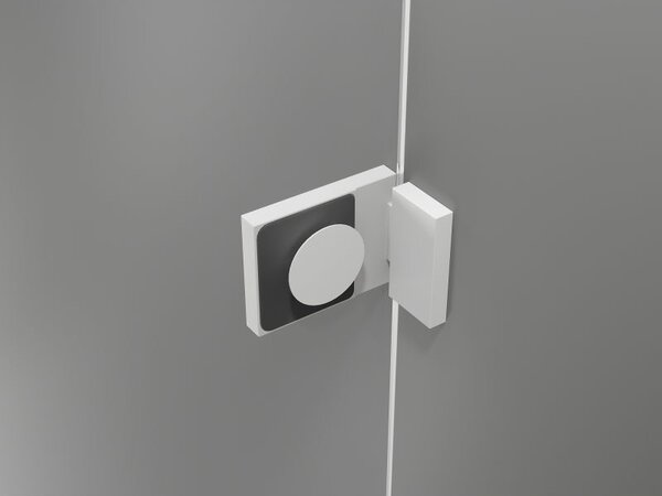 Mexen Lunar levé sprchové dveře 90 cm, transparentní, bílé - 834-090-000-20-00-L