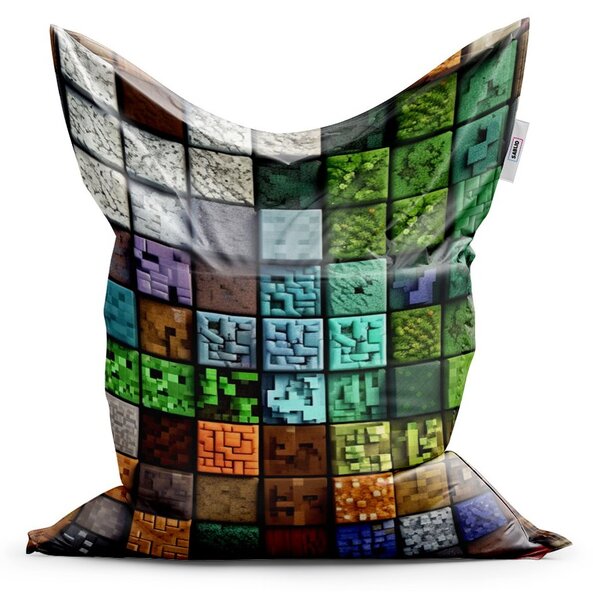 Sedací vak Classic Blocks Abstract - dětský, barevná