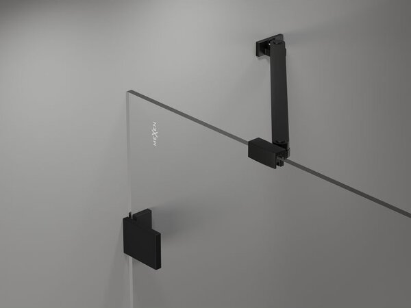 Mexen Lunar sprchové dveře otevírací pravé 115 cm, transparentní, černé - 834-115-000-70-00-P