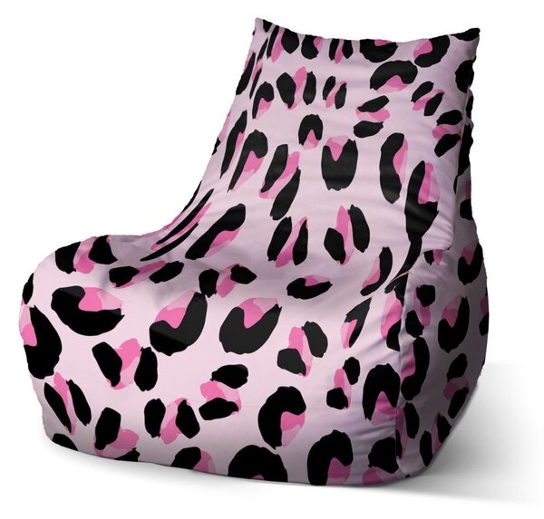 Sedací vak Bean růžový gepard, růžová