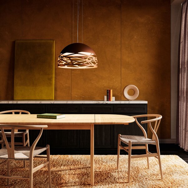 Lodes 14128 1000 Kelly Large Dome 80, závěsné svítidlo 4x23W E27, bílá, prům. 80cm