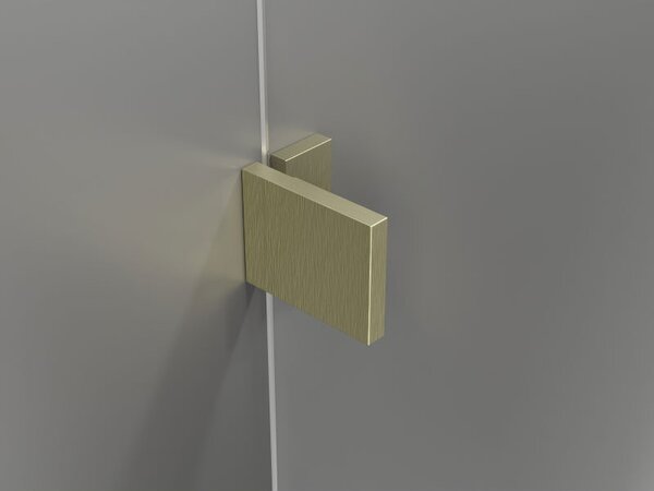 Mexen Lunar sprchové dveře pant pravý 140 cm, transparentní, zlaté kartáčované - 834S-140-050-55-00-P