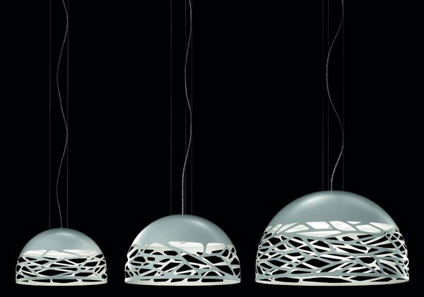 Lodes 14128 1000 Kelly Large Dome 80, závěsné svítidlo 4x23W E27, bílá, prům. 80cm