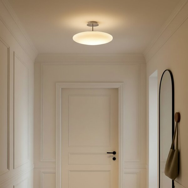 Stropní Lampa Lindby, Gunda, stmívatelné, Bílá, Obývací pokoj, Sklo, Moderní