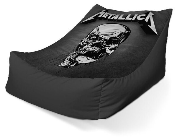 Sedací vak Lounge Metallica lebka šedá, šedá