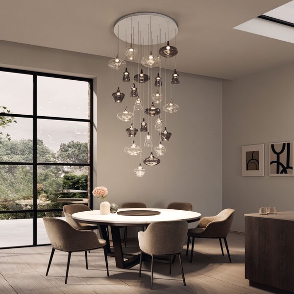 Lodes 15416 4627 Nostalgia medium glossy bronze, bronzové sklo/černý závěs, 7W LED 2700K, prům. 20cm