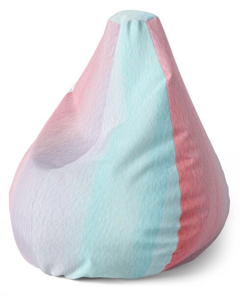 Sedací vak Pear cukrová vata - dětský, růžová / tyrkysová