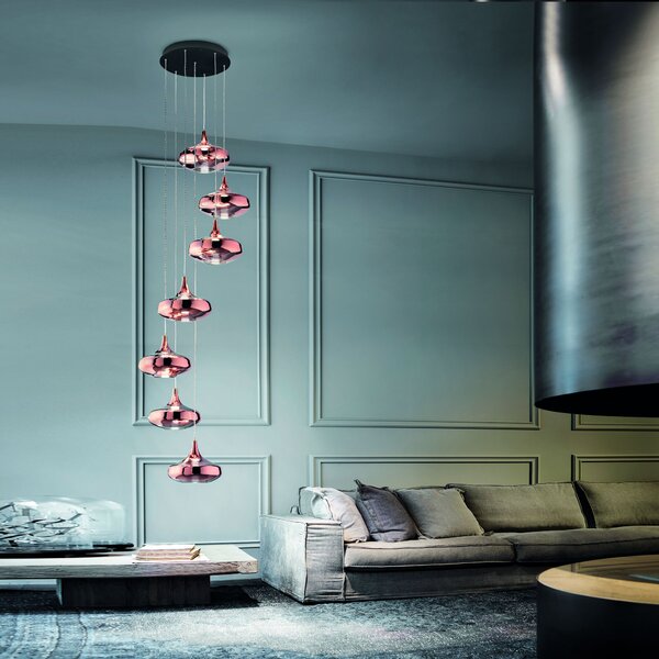 Lodes 15416 4627 Nostalgia medium glossy bronze, bronzové sklo/černý závěs, 7W LED 2700K, prům. 20cm