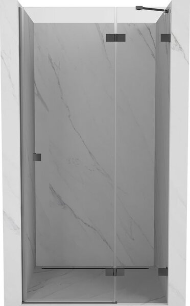 Mexen Lunar pravé sprchové dveře otevíravé 80 cm, transparentní, gun metal - 834-080-000-95-00-P