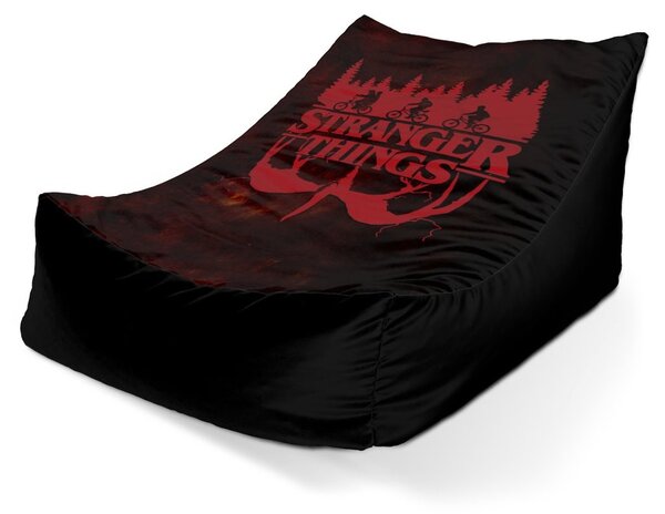 Sedací vak Lounge Stranger Things Red - dětský, černá / červená