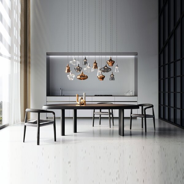 Lodes 15416 4627 Nostalgia medium glossy bronze, bronzové sklo/černý závěs, 7W LED 2700K, prům. 20cm