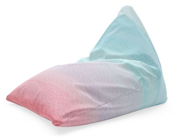 Sedací vak Triangl cukrová vata, růžová / tyrkysová