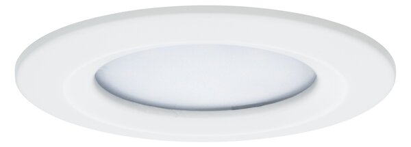 Paulmann 93857 Premium LED Slim Coin Satin, zápustná bodovka 1x6,8W LED 2700K, matná bílá, prům. 7,8cm, IP44
