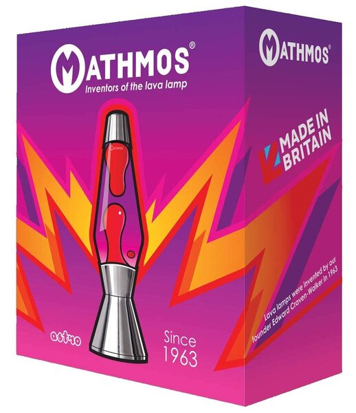 Mathmos SO41P + AST1226 Astro, originální lávová lampa, 1x35W, žlutá s oranžovou lávou, 44cm