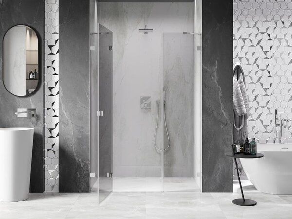 Mexen Lunar sprchové dveře výklopné levé 120 cm, transparentní, chrom - 834S-120-050-01-00-L