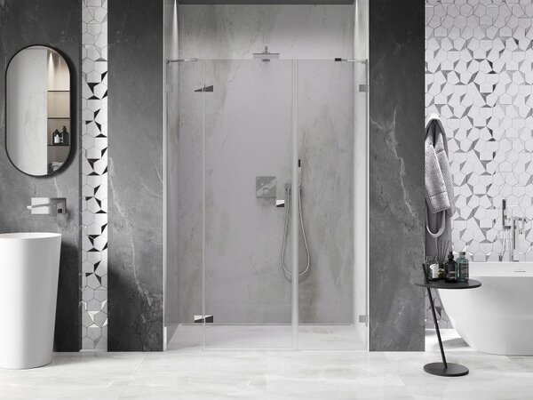 Mexen Lunar sprchové dveře výklopné levé 120 cm, transparentní, chrom - 834S-120-050-01-00-L
