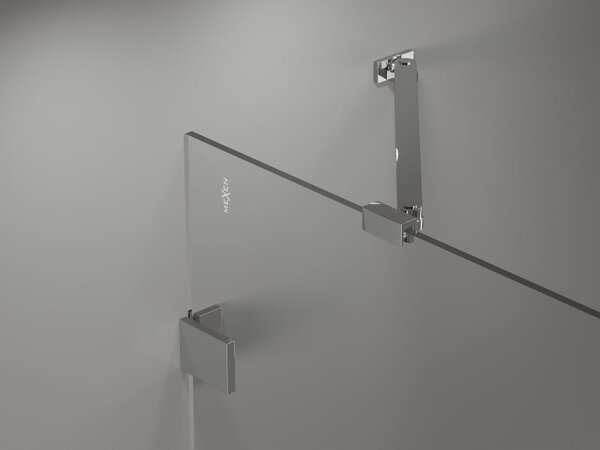 Mexen Lunar sprchová zástěna 2-křídlá levá 130 x 150 cm, transparentní, chrom - 897-130-100-01-00-L