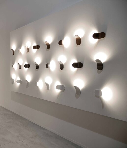 Axolight Lik, nástěnné svítidlo pro nepřímé osvětlení, 16W LED 3000K stmívatelné, bílá, výška 17,8cm