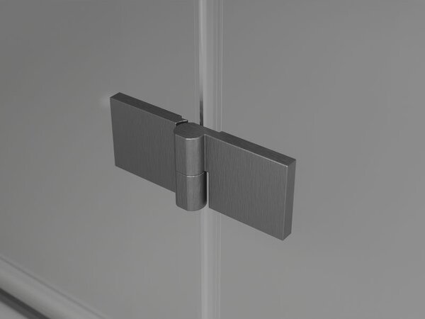Mexen Lunar L sprchové dveře výklopné pravé 105 cm, transparentní, kartáčovaný gun gray - 834L-105-000-66-00-P