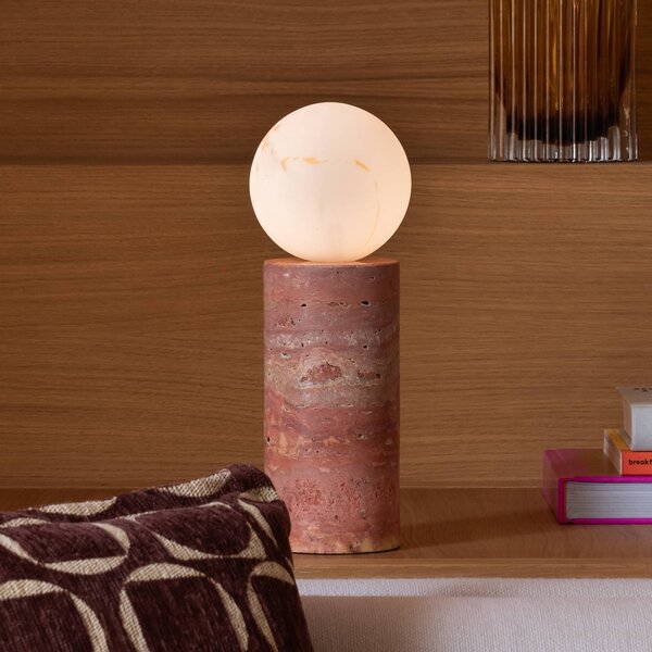 IT´S ABOUT ROMI It's about RoMi Stolní lampa Tivoli, terra, výška 33 cm, Terakota, Obývací pokoj / jídelna, Kámen, Moderní